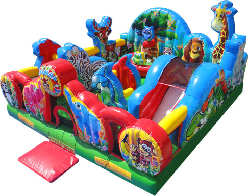 Inflatable Animal Kingdom Obstacle Course Bouncer