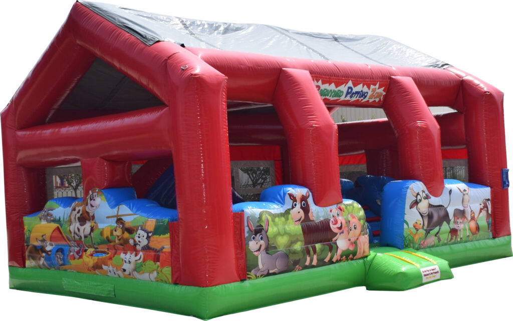 Inflatable barnyard petting zoo