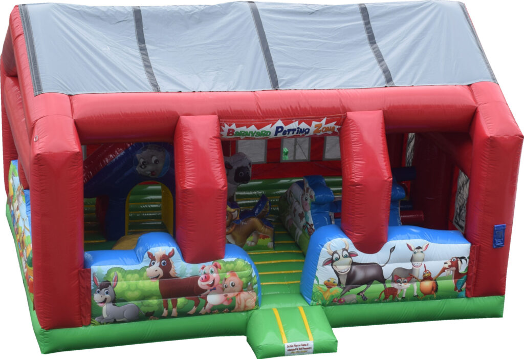 Inflatable barnyard petting zoo