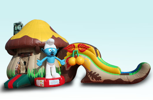 Smurf Hut Inflatable Bouncer