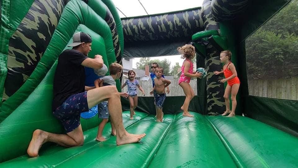 Inflatable Camo basketball court