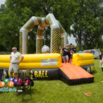 Inflatable Wrecking Ball Bouncer at outdoor event
