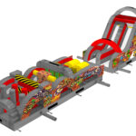 Inflatable Extreme-X-Grafitti Obstacle Course