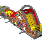 Inflatable Extreme-X-Grafitti Obstacle Course