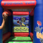 Inflatable football toss game for event rental