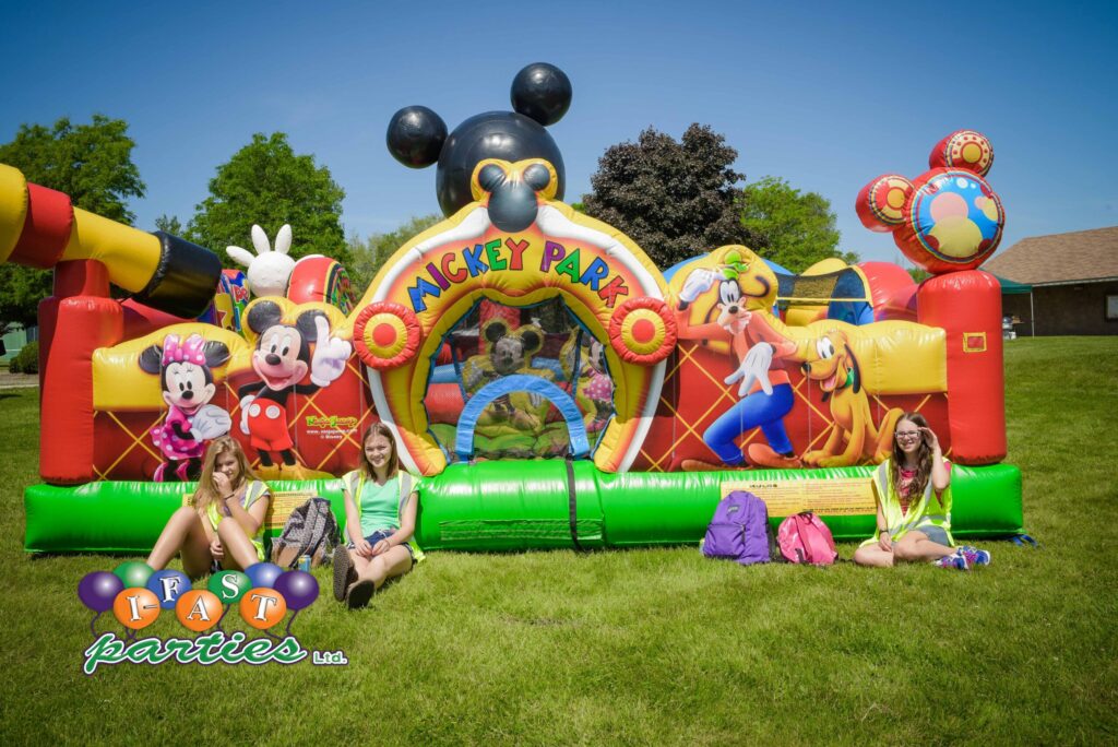 Inflatable Mickey Mouse Park with slide and bounce