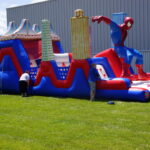 Spiderman inflatable obstacle course