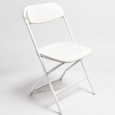 White folding chair for events and rentals